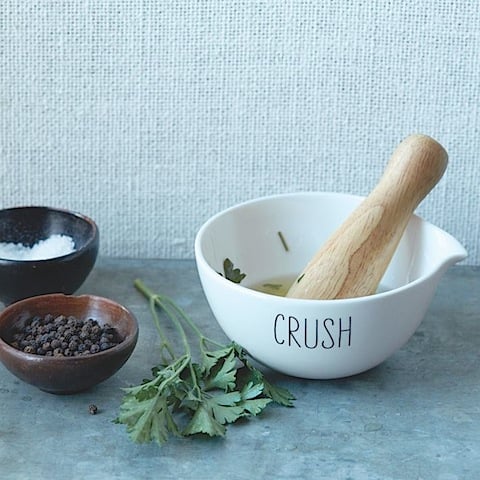 West Elm Labeled Kitchen Mortar and Pestle