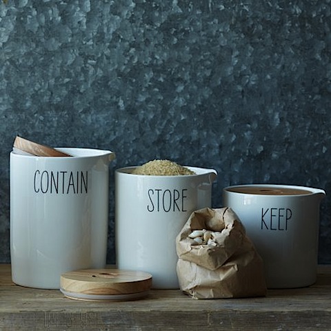 West Elm Labeled Kitchen Storage Containers