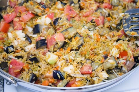 Baked Eggplant Orzo Veggies Cook add eggplant.jpg