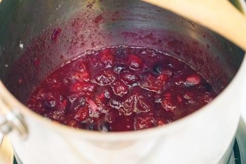 Brussels Sprouts Cranberry Grilled Cheese- Cranberries Simmering.jpg