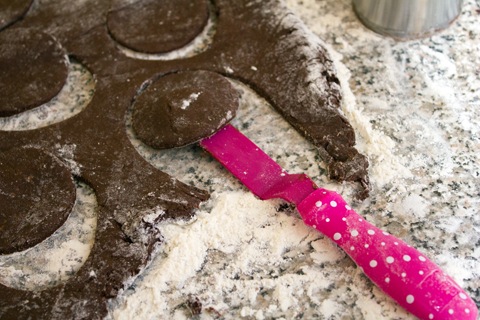 Chocolate Caramel Doughnuts Holes Polka Dots.jpg
