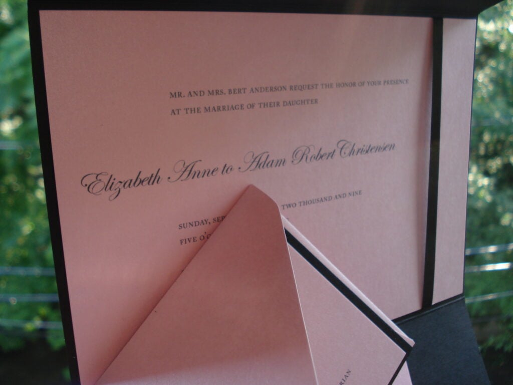 invitation close up