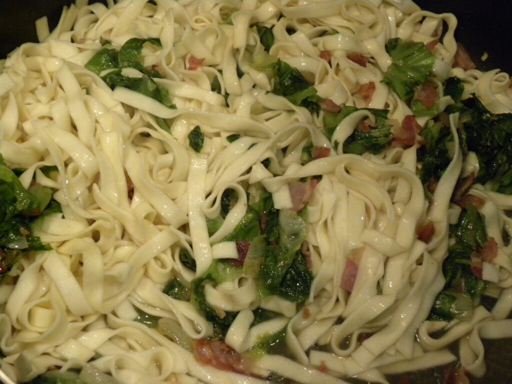 fettuccine with escarole fettuccine with escarole