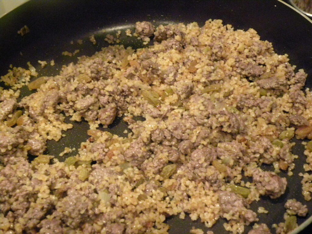 ground beef and bulgur wheat