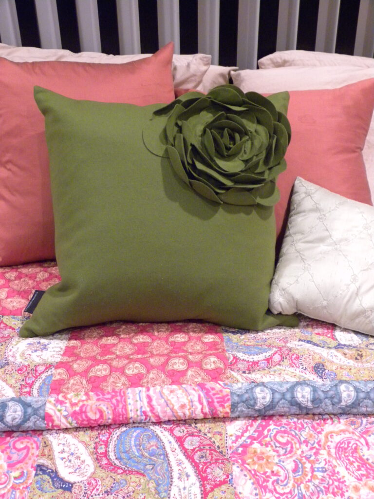 cynthia rowley quilt and pillow