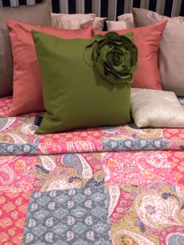 cynthia rowley quilt and pillow