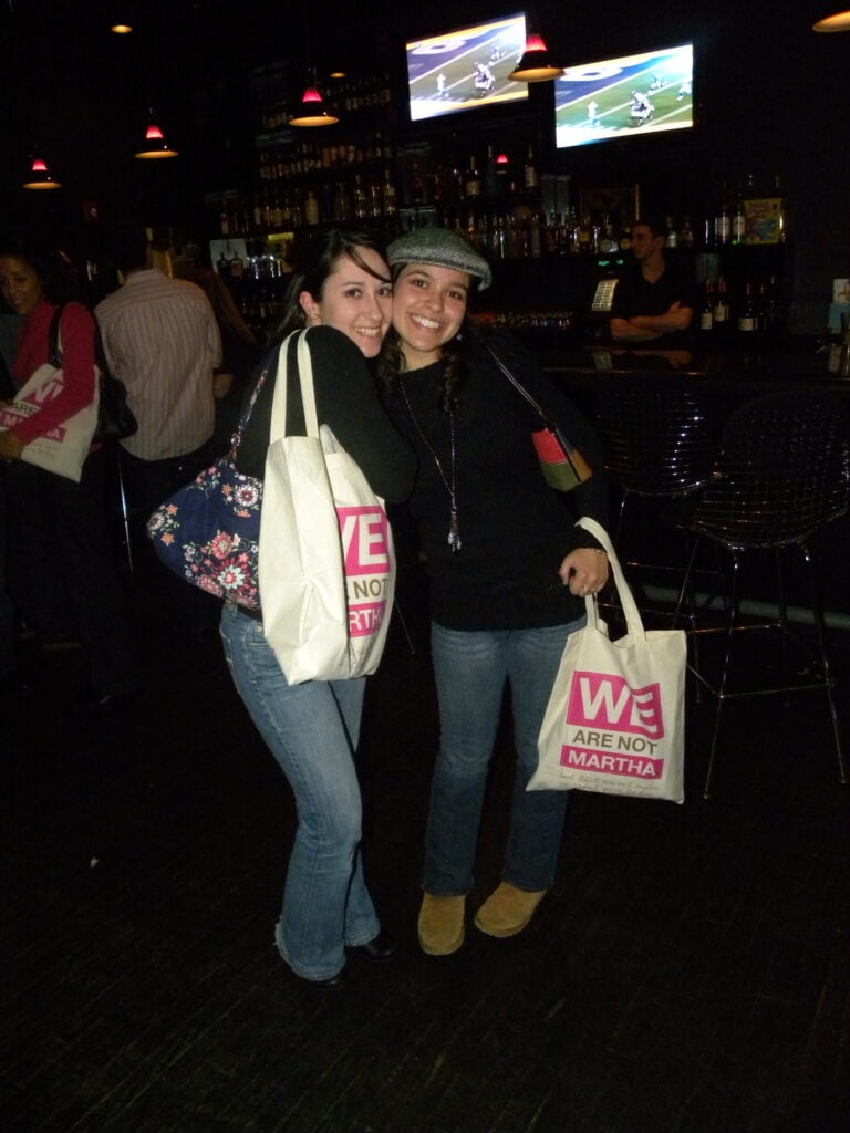 kristen and heather with totes