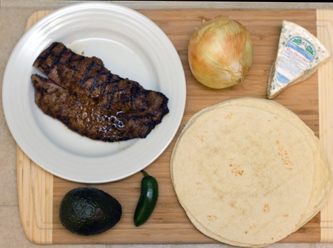 Flank Steak Gorgonzola Quesadillas Ingredients.jpg