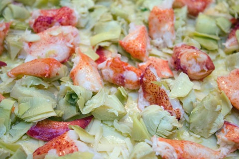 Lobster Artichoke Flatbread Dough Lobster and Artichokes 2.jpg