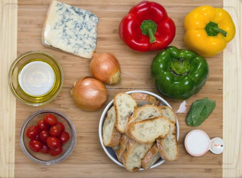 Pepper and Gorgonzola Bruschetta Ingredients.jpg