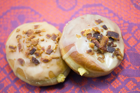 Pumpkin Doughnuts with Maple Bacon Frosting 12.jpg
