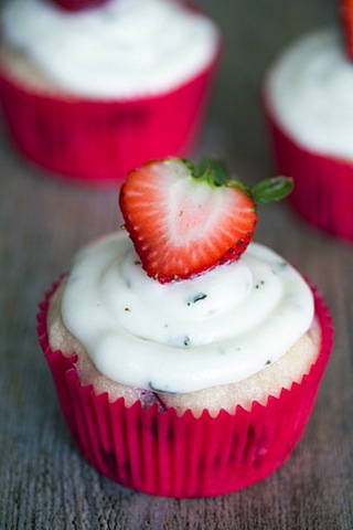 Strawberry Cupcakes with Mint Goat Cheese Buttercream 5.jpg