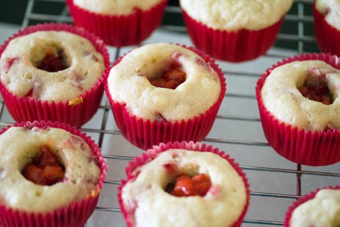 Strawberry Cupcakes with Mint Goat Cheese Buttercream Filled.jpg